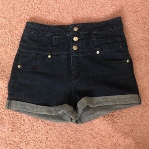 High Waisted Denim Shorts